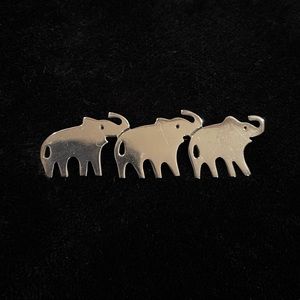 Sterling silver elephant pin